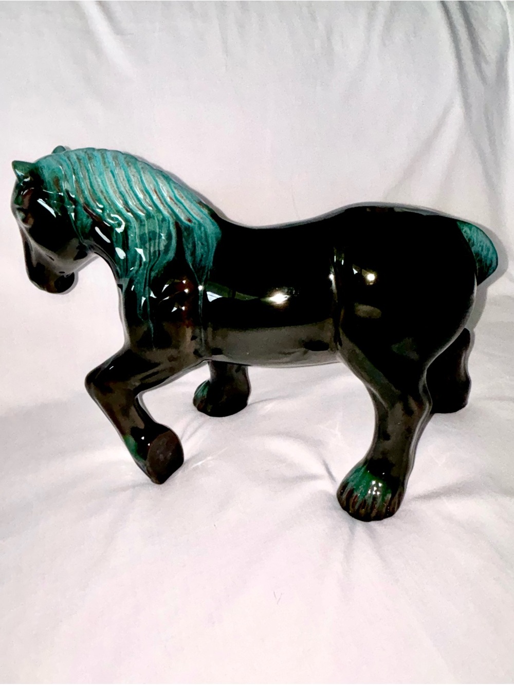 Vintage Blue Mountain Pottery Huge Clydesdale Draft Horse BMP Canadian Ceramics